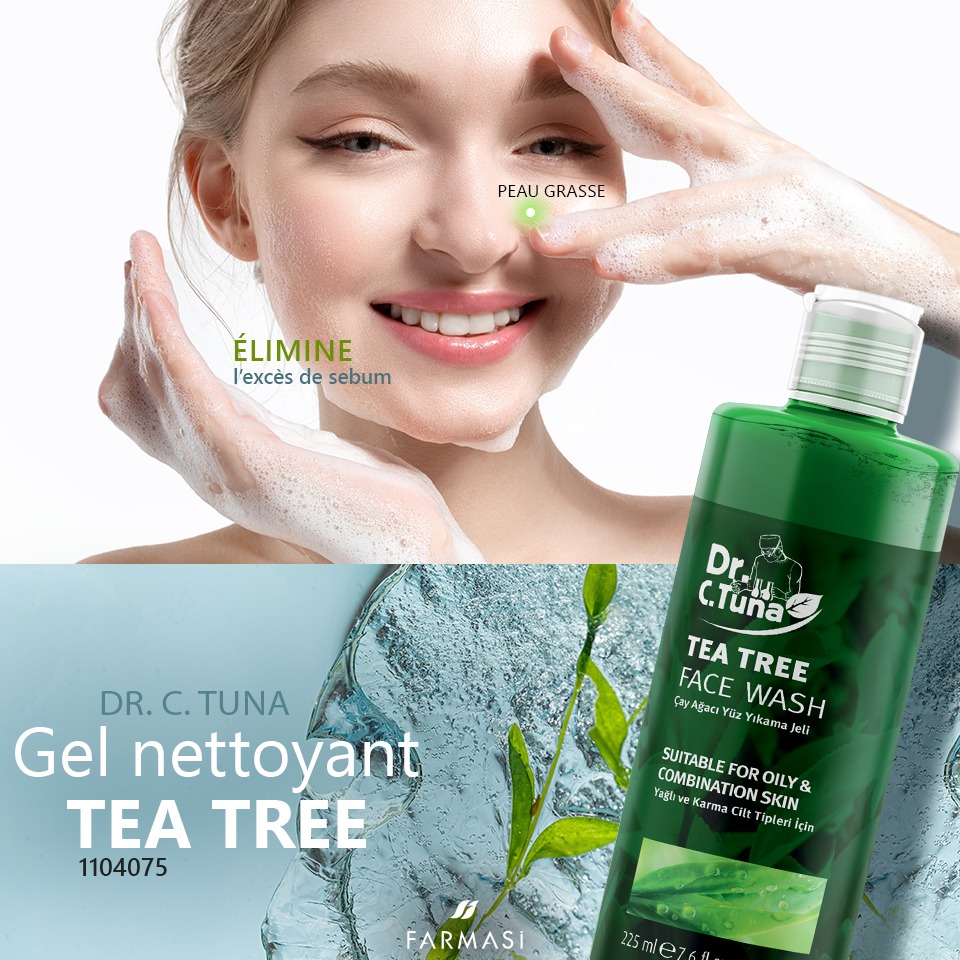 FARMASI Dr Tuna Nettoyant Visage Tea Tree 225ml | Beautyplaza.ma